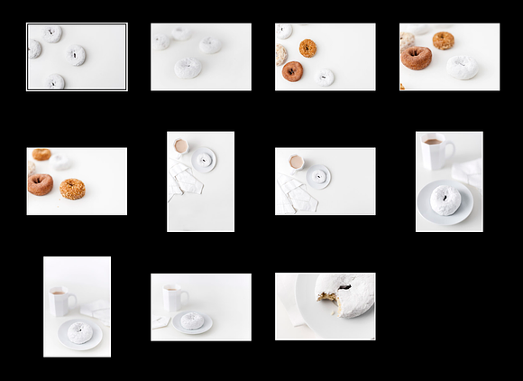 White Donuts Stock Photo Bundle  in Product Mockups - product preview 2