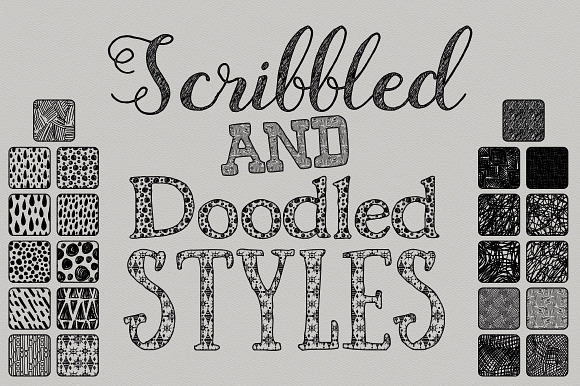 Scribbled And Retro Inked Styles in Photoshop Layer Styles - product preview 2