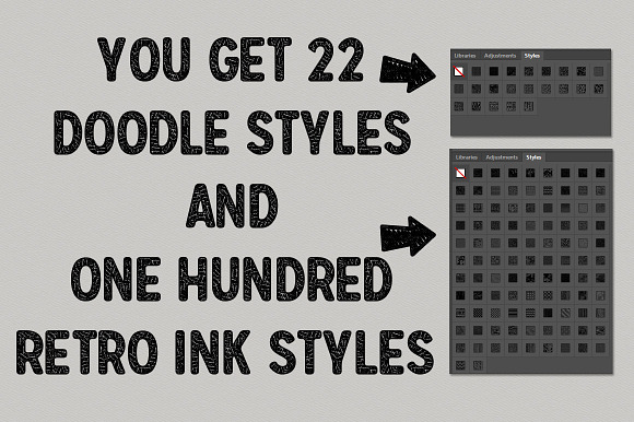 Scribbled And Retro Inked Styles in Photoshop Layer Styles - product preview 4