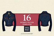 16 Women Vector Fashion Templates
