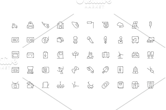 160 Electronics Hand Drawn Icons in Graphics - product preview 3