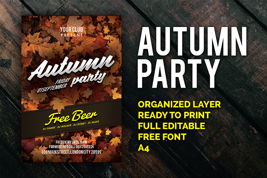 Autumn Party Vol. 1 in Flyer Templates - product preview 8