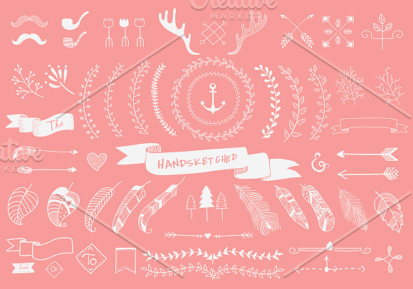 Website hand sketched label ornament in Illustrations - product preview 1
