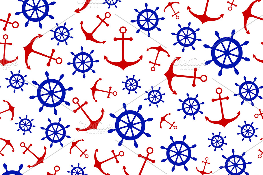 Seamless nautical pattern