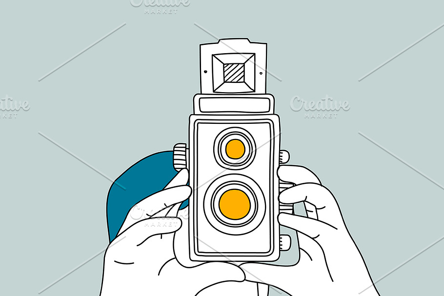 Analog film camera in Illustrations - product preview 8
