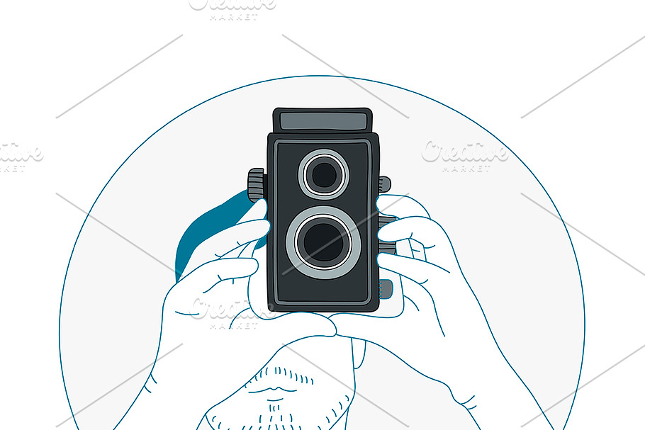 Analog film camera vector in Illustrations - product preview 8