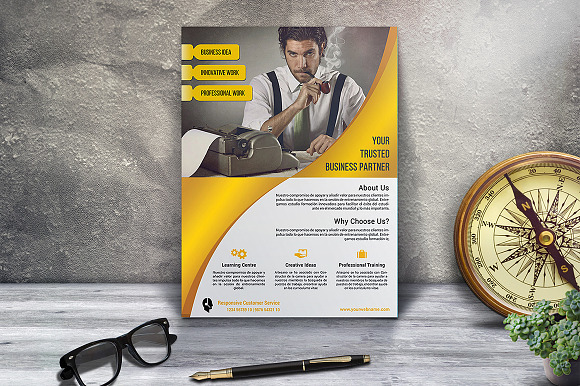 Business Flyer in Stationery Templates - product preview 3