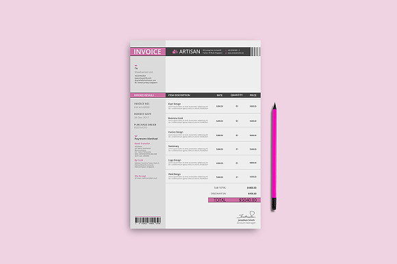 Invoice in Stationery Templates - product preview 4