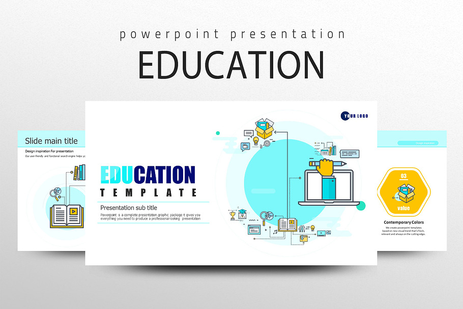 Education Icon PPT Template in PowerPoint Templates - product preview 8