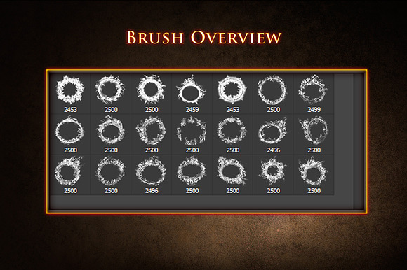 21 Ring of Fire Brushes in Photoshop Brushes - product preview 1