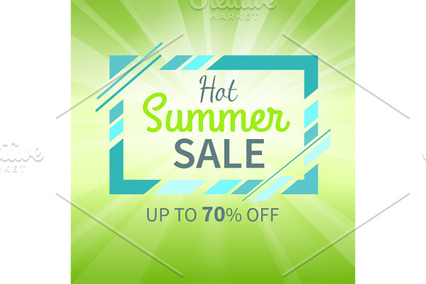 Hot Summer Sale Up to 70 Percent Promotion Poster