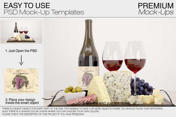 Wine Mockup Set in Product Mockups - product preview 3
