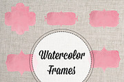 Pink Watercolor Bracket Frames