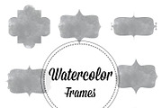Gray Watercolor Bracket Frames