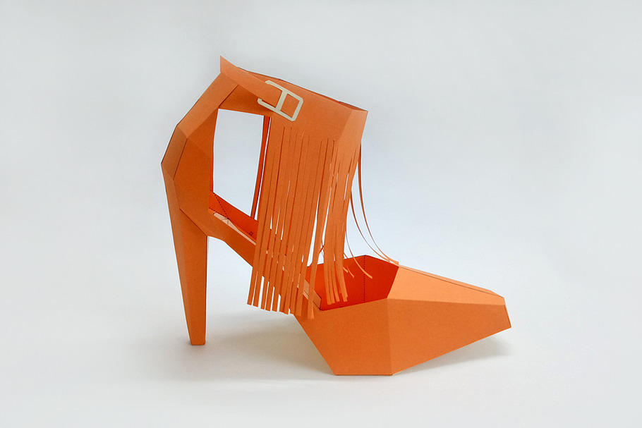 DIY Tassle High Heel - 3d papercraft in Templates - product preview 8