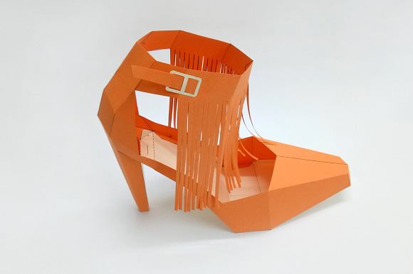 DIY Tassle High Heel - 3d papercraft in Templates - product preview 2