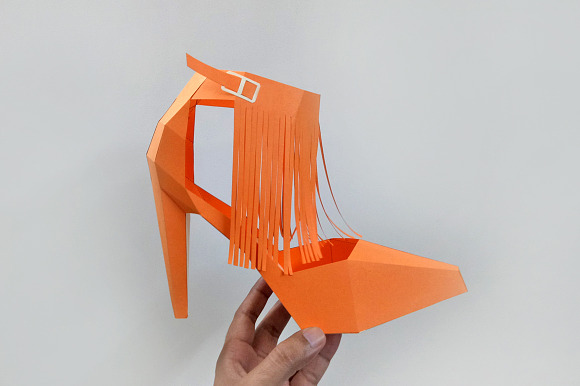 DIY Tassle High Heel - 3d papercraft in Templates - product preview 3