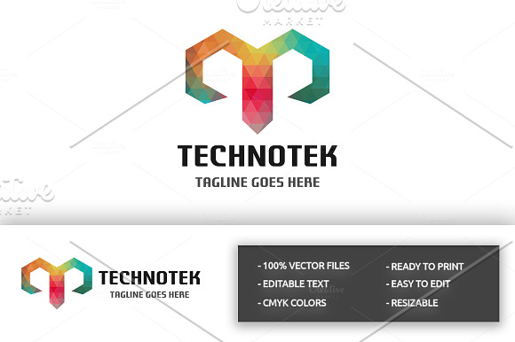 Technotek (Letter T) Logo in Logo Templates - product preview 4