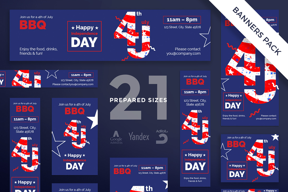 Banners Pack | Independence Day in Templates - product preview 8