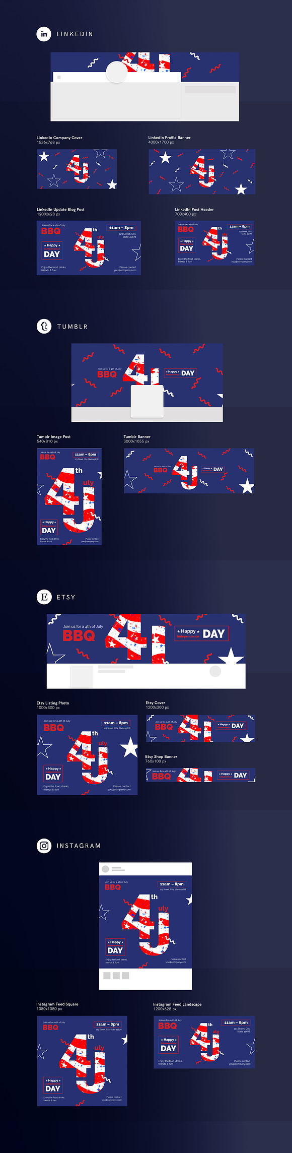 Promo Bundle | Independence Day in Templates - product preview 6