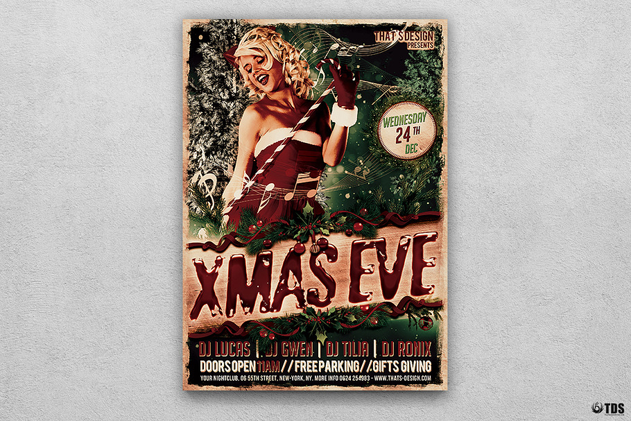 Christmas Eve Flyer Template V3 in Flyer Templates - product preview 8
