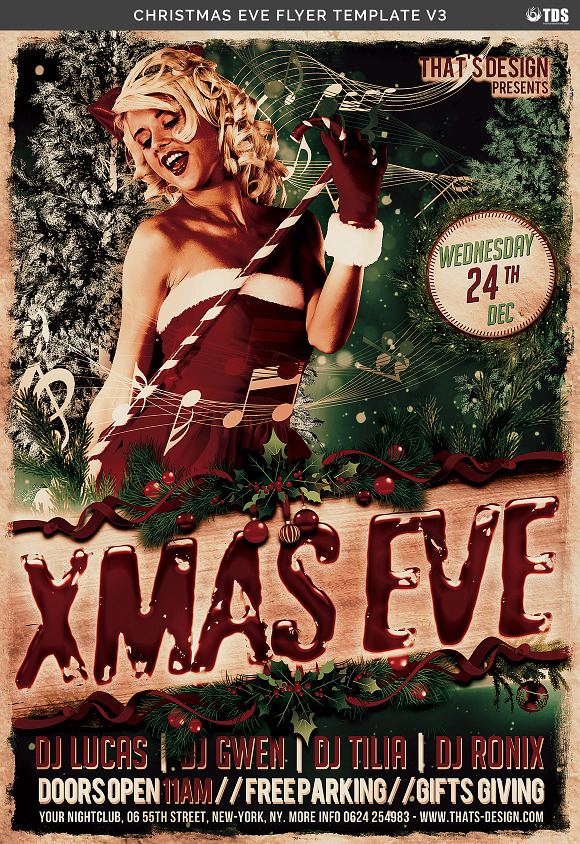 Christmas Eve Flyer Template V3 in Flyer Templates - product preview 6