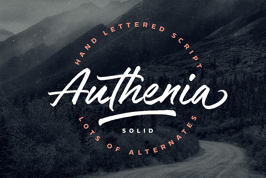 Authenia Solid in Fonts - product preview 8