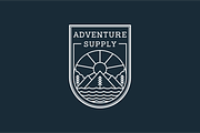 Adventure Line Art Logo Badge