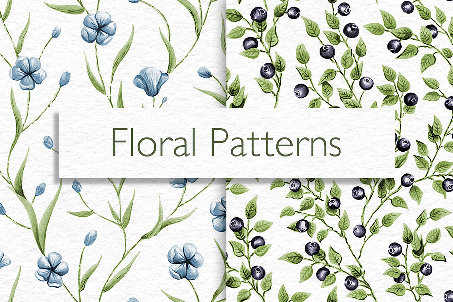 Floral and Blueberry Patterns in Patterns - product preview 8