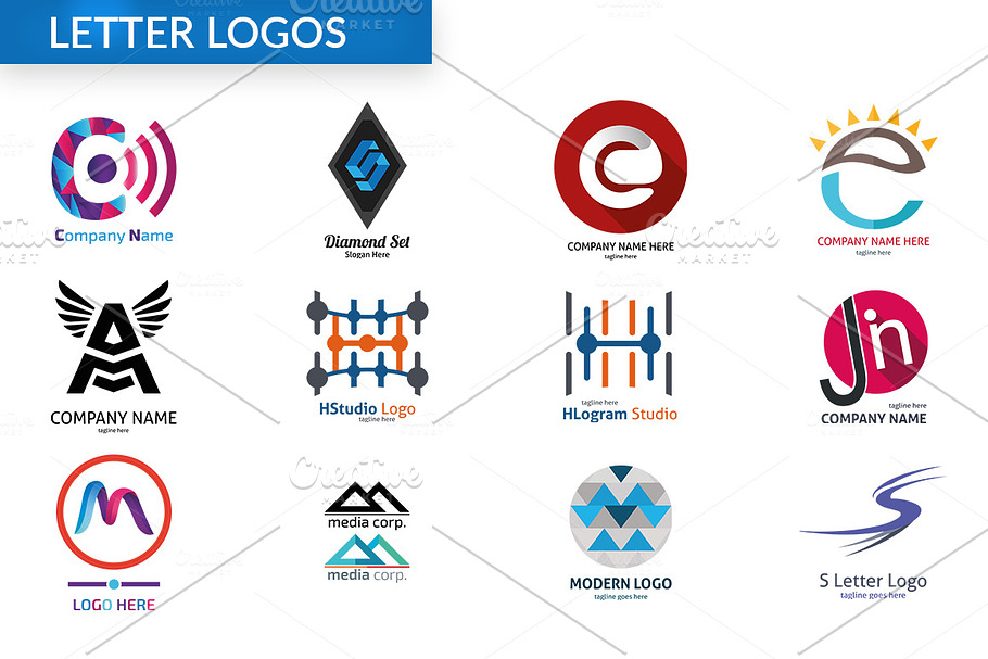 Bundle Letter Logos in Logo Templates - product preview 8