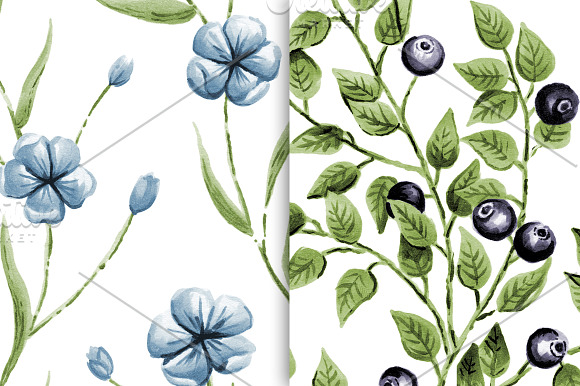 Floral and Blueberry Patterns in Patterns - product preview 3