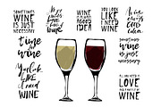 Wine quotes set
