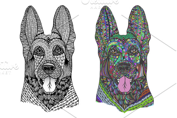 Shepherd  dog - vector illustration in Illustrations - product preview 1