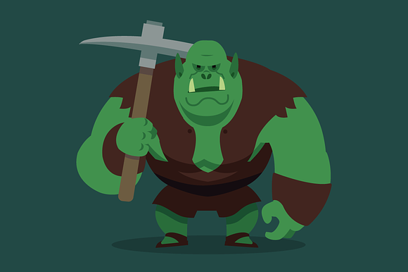 Orc Editable Vector Illustration in Illustrations - product preview 1