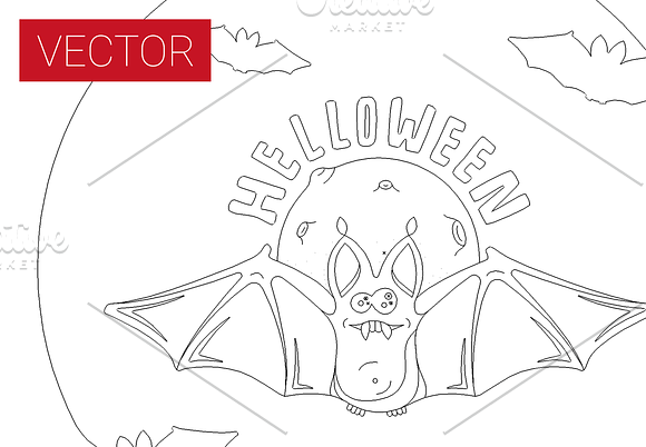 Halloween  Bat in Illustrations - product preview 2