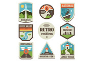 Retro ecologic emblems