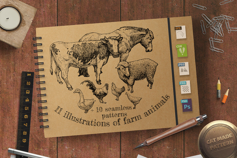 illustration of farm animals in Illustrations - product preview 8