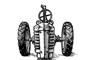 illustration of tractor