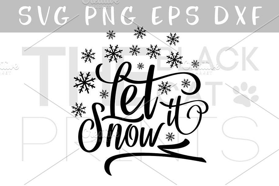 Let it snow SVG DXF PNG EPS