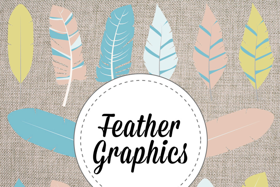 Fun Feather Vectors and PNG Graphics in Illustrations - product preview 8