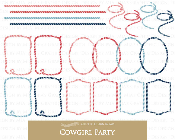Cowgirl Red, White, Blue in Illustrations - product preview 4