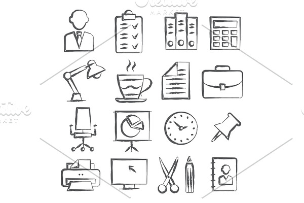 Office Doodle Icons