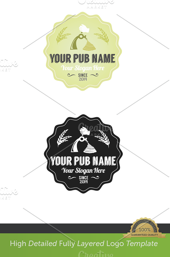 Draft Beer Label Logo in Logo Templates - product preview 3