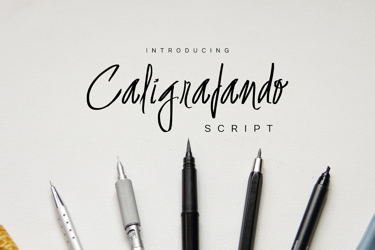 Caligrafando Script in Script Fonts - product preview 8