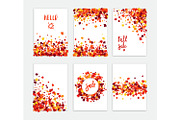 Fall sale creative greeting card set