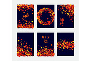 Autumn vector creative six card set