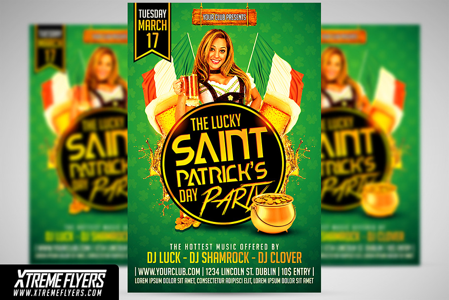 Saint Patricks Day Flyer Template in Flyer Templates - product preview 8