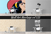 Wall Mockup - Sticker Mockup Vol 515