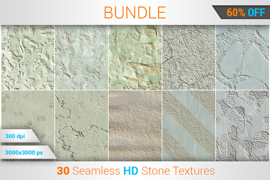30 Seamless Stone HD Textures Bundle in Textures - product preview 8