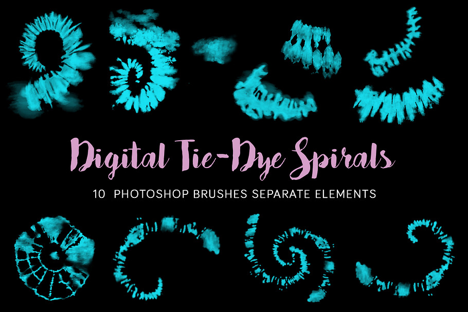 Digital Tie Dye 5 Brush Bundle in Photoshop Brushes - product preview 8